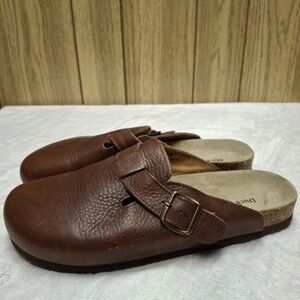 Duck Head Mules Brown Leather Slip On Clog Shoes Men's Size 10.5 M